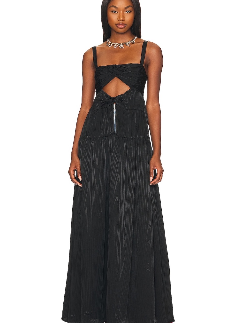 Black Cutout Maxi Tank Dress